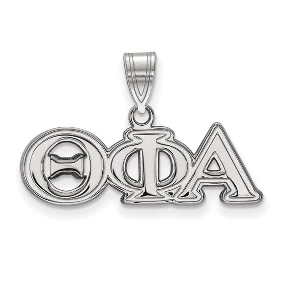 Sterling Silver Theta Phi Alpha Medium Greek Letters Pendant - Picture 1 of 3